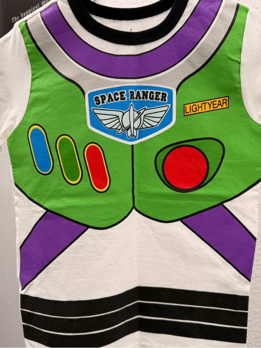 Disney Pixar Buzz Lightyear Space Ranger Tee - Green & White - Picture 2 of 4